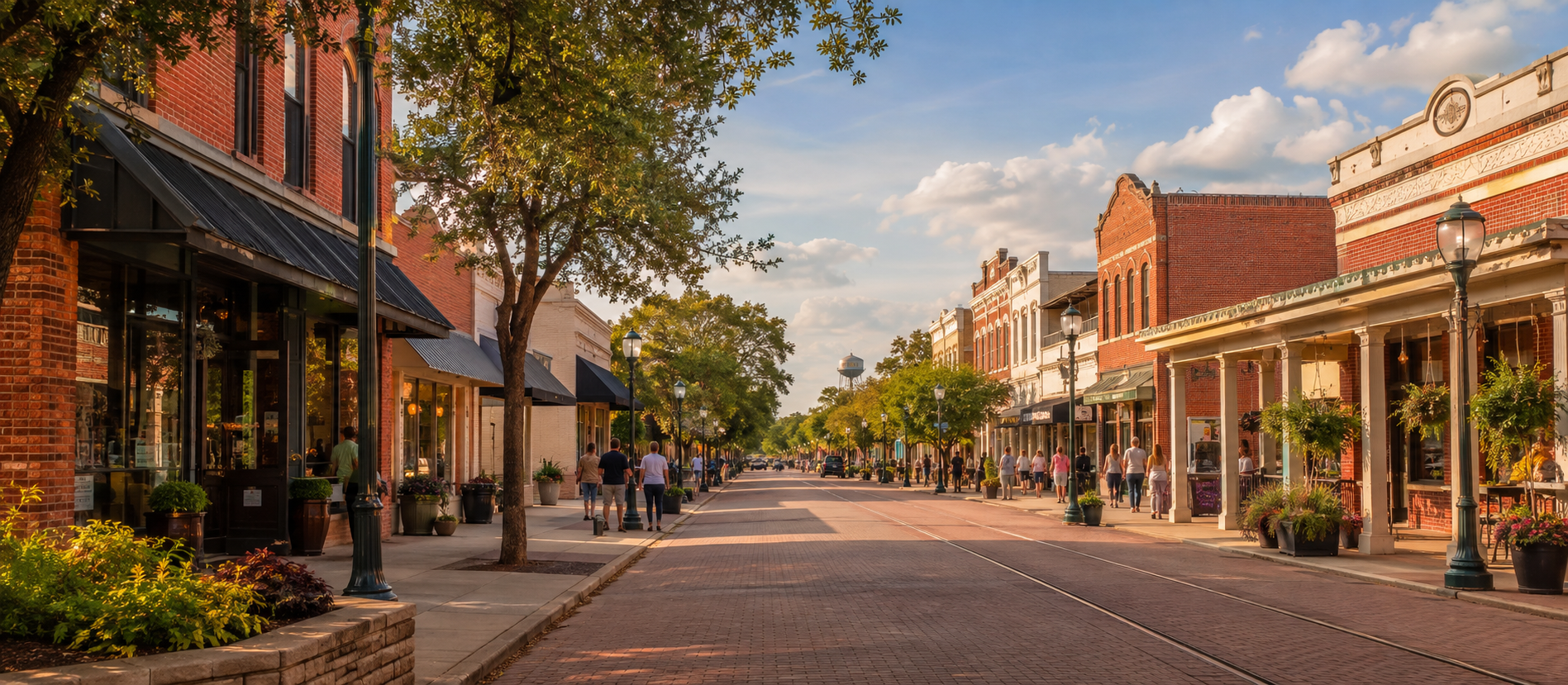 Shopping and local attractions in Historic Downtown Tomball, Texas